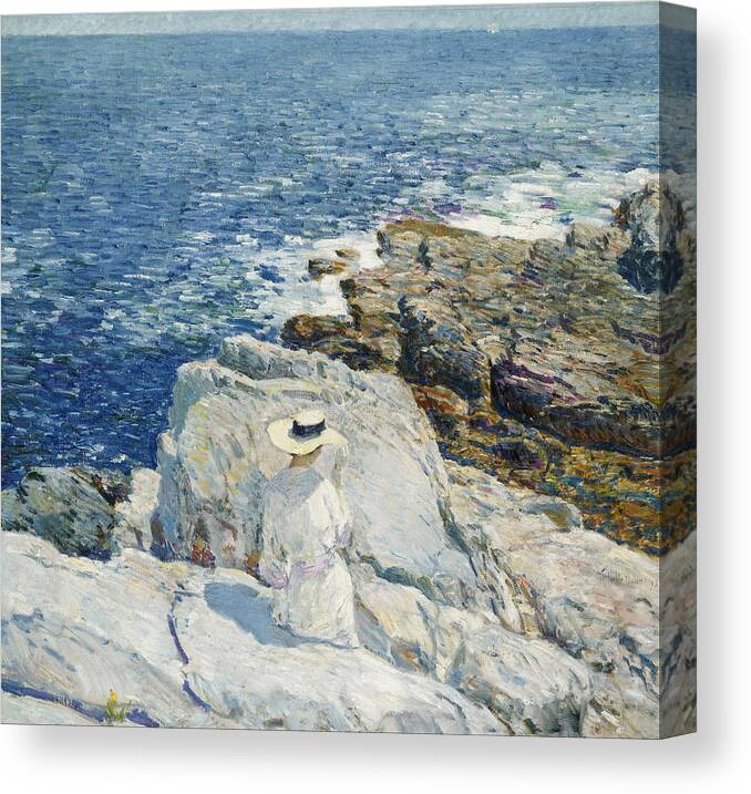 Childe Hassam Canvas Print featuring the painting The South Ledges. Appledore #7 by Childe Hassam