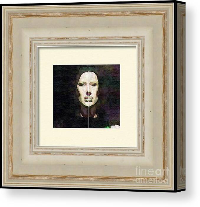  Canvas Print featuring the digital art Example with frame #23 by Philip Dammen