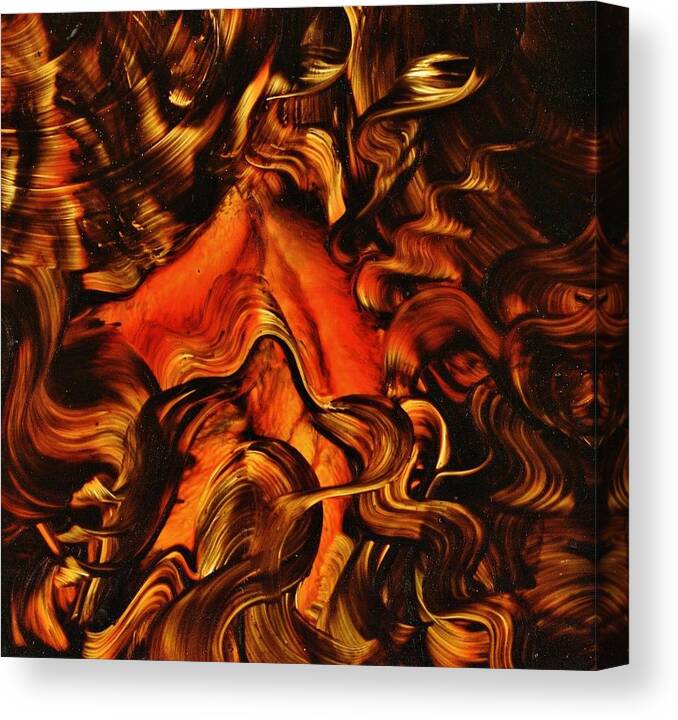Abstract Painting Canvas Print featuring the photograph The Unraveling of Reason 2 #3 by Charles Lucas