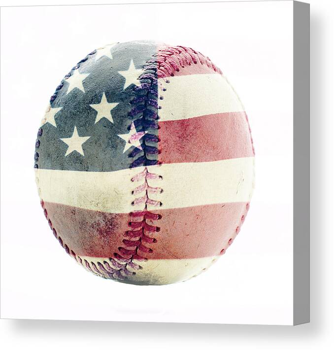 American Baseball Canvas Print featuring the photograph American Baseball by Terry DeLuco
