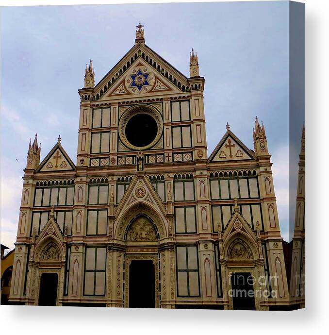 Church Canvas Print featuring the photograph Basilica of Santa Croce Florence by Tim Townsend