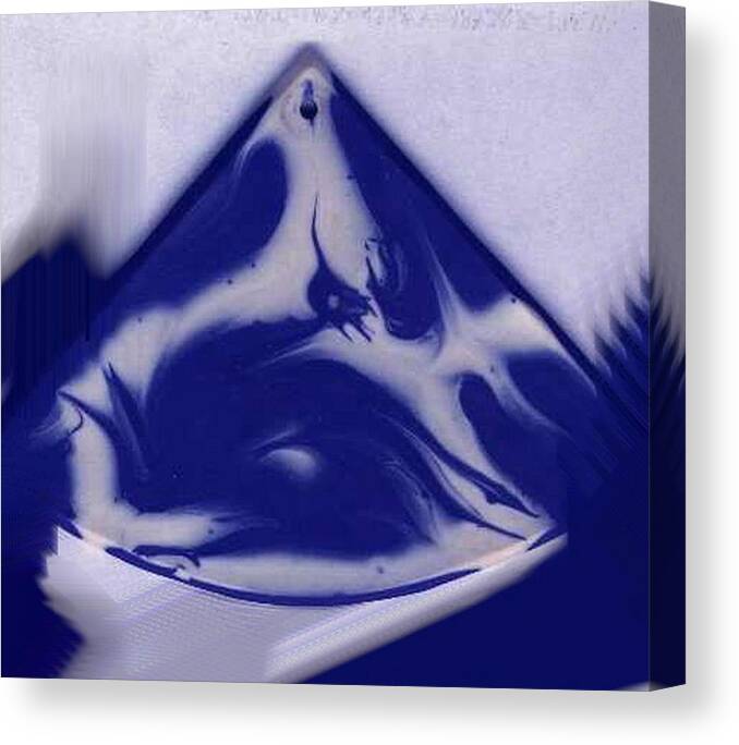 Dragon Canvas Print featuring the digital art Blue Dragon by Mary Russell