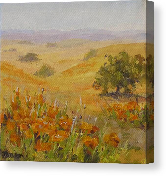 California Canvas Print featuring the painting California Memory by Karen Ilari