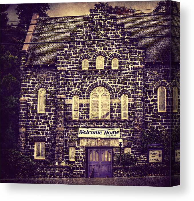 Church Canvas Print featuring the photograph Calling You Home by Melanie Lankford Photography
