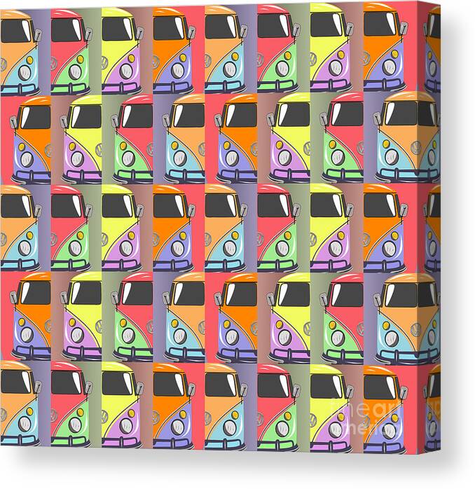 Car Canvas Print featuring the digital art Cars Abstract by Mark Ashkenazi