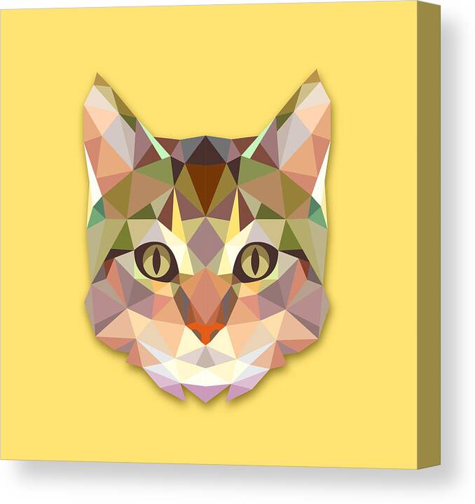 Cat Canvas Print featuring the painting cat by MotionAge Designs