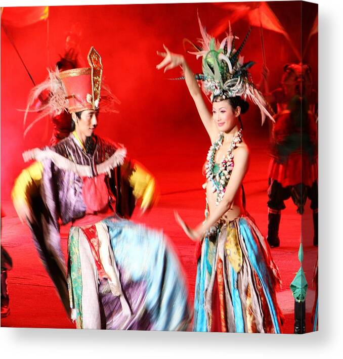 Chinese Opera - Jos Carlos Fernandes De Andrade Canvas Print featuring the photograph Chinese Opera by Jose Carlos Fernandes De Andrade