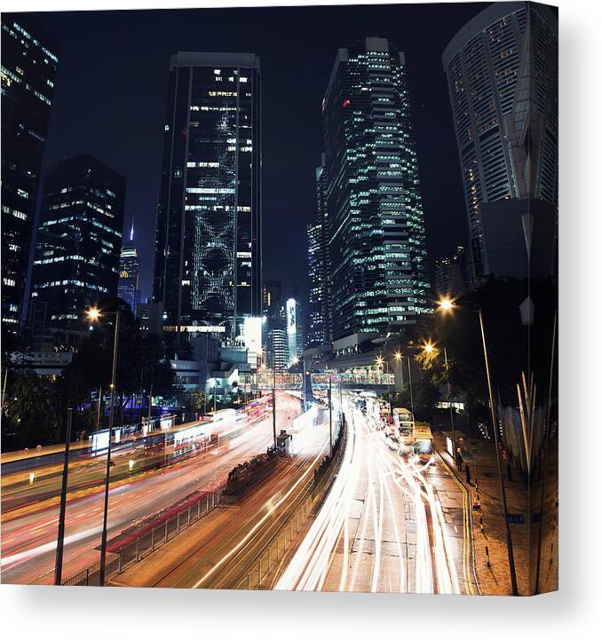 Chinese Culture Canvas Print featuring the photograph City Trails by Thank You For Choosing My Work.