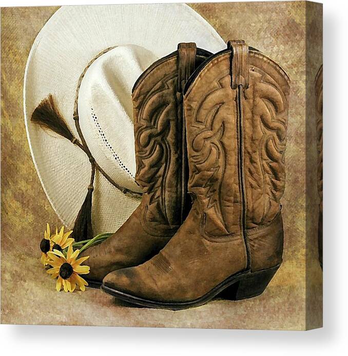 Cowgirl Canvas Print featuring the photograph Country Girl by Jean Connor