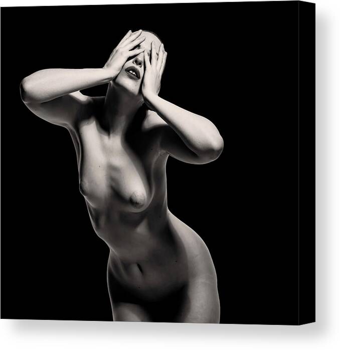 Fine Art Nude Canvas Print featuring the photograph Criera by Ari Kordonsky