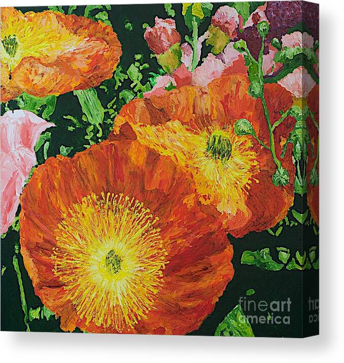 Landscape Canvas Print featuring the painting Exuberance is Beauty by Allan P Friedlander