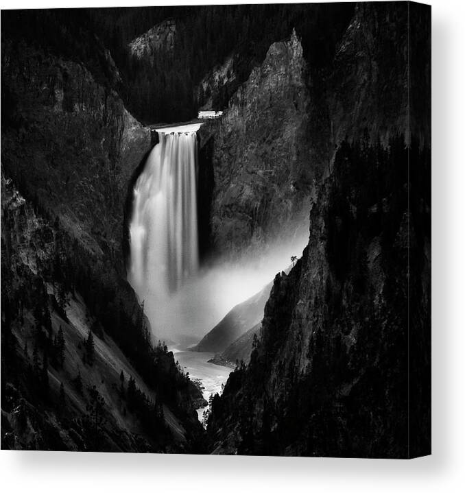 Yellowstone Canvas Print featuring the photograph Falling Rivers by Yvette Depaepe