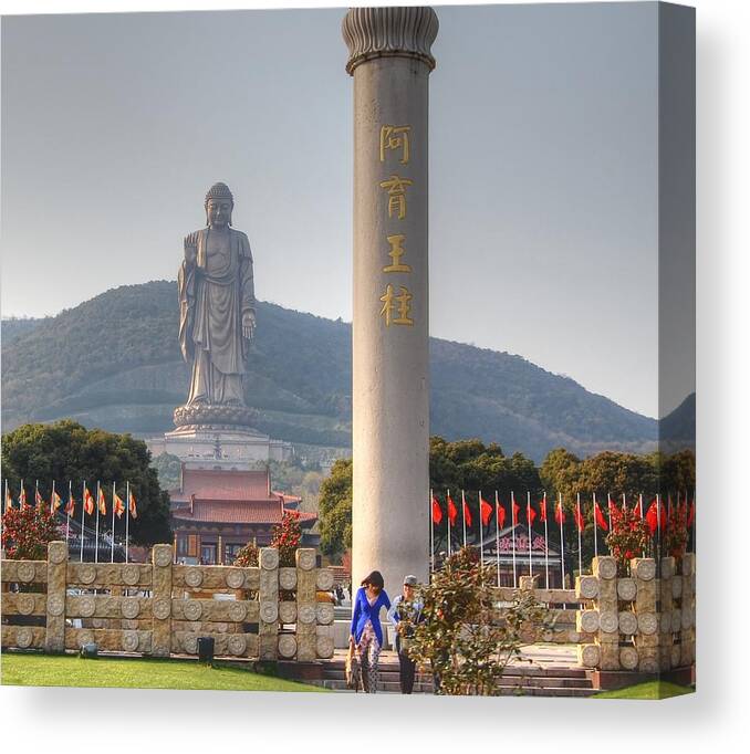 Wuxi Canvas Print featuring the photograph Golden Buddha by Bill Hamilton