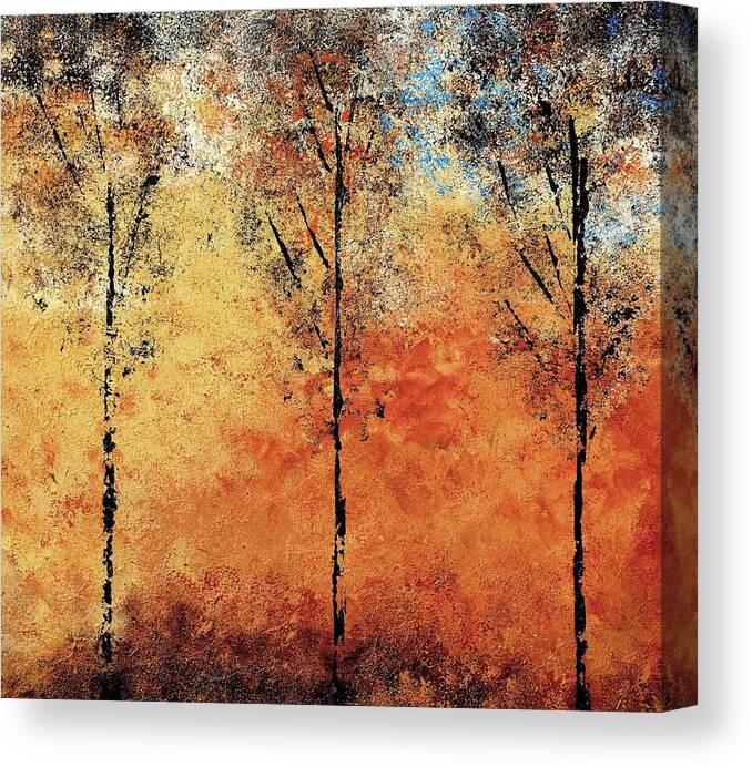 Hot Canvas Print featuring the painting Hot Hillside by Linda Bailey