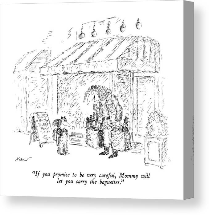 
Parents Canvas Print featuring the drawing If You Promise To Be Very Careful by Edward Koren