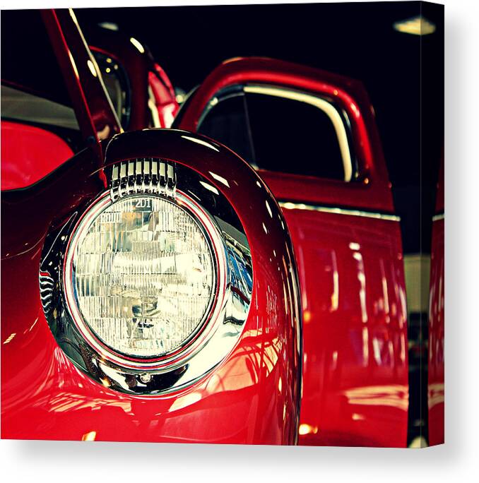 Kustom Canvas Print featuring the photograph Kustom Red Coupe by Steve Natale