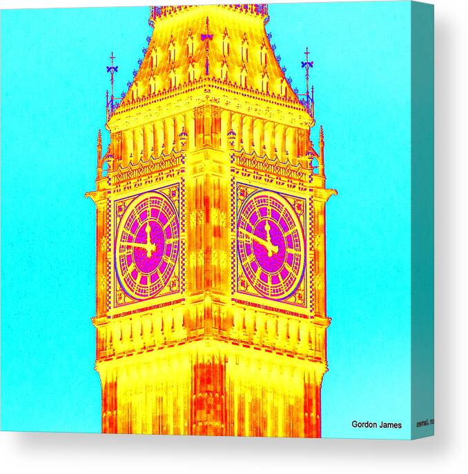Landscape Canvas Print featuring the photograph London Icon 3 by Gordon James