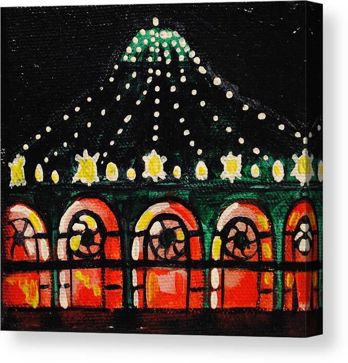 Asbury Park Canvas Print featuring the painting Mini Memory by Patricia Arroyo