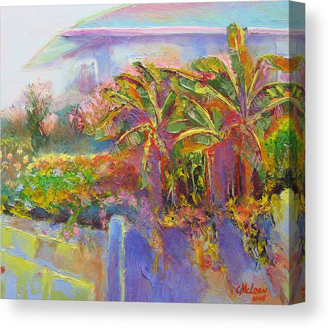 Old Canvas Print featuring the painting Old House Garden by Cynthia McLean