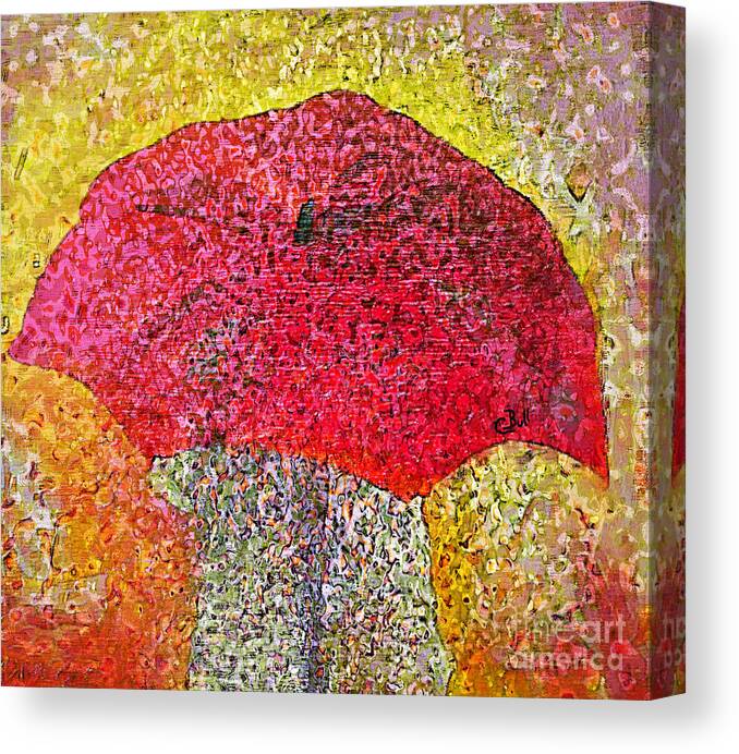 Umbrella Canvas Print featuring the photograph Red Umbrella by Claire Bull