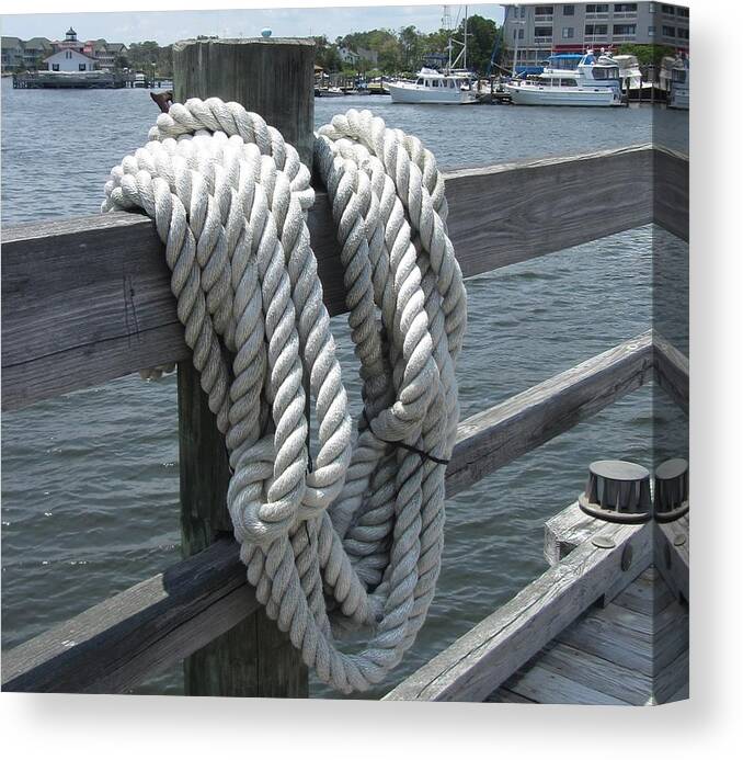 Roanoke Canvas Print featuring the photograph Roanoke Rope by Cathy Lindsey