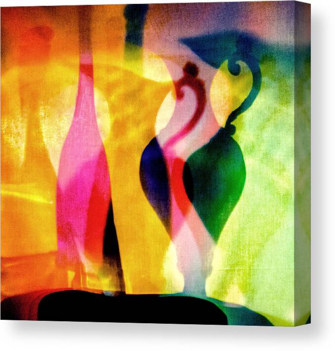 Shadows Canvas Print featuring the digital art Shades of Vase and Pitcher by Georgianne Giese