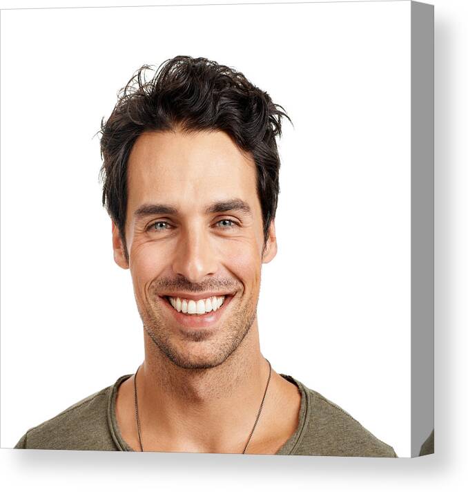 Cool Attitude Canvas Print featuring the photograph Showing off his pearly whites! by PeopleImages