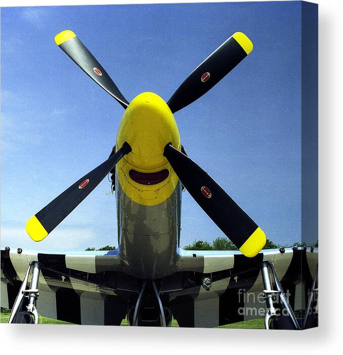 P-51d Canvas Print featuring the photograph Six Shooter Nose by Jon Munson II
