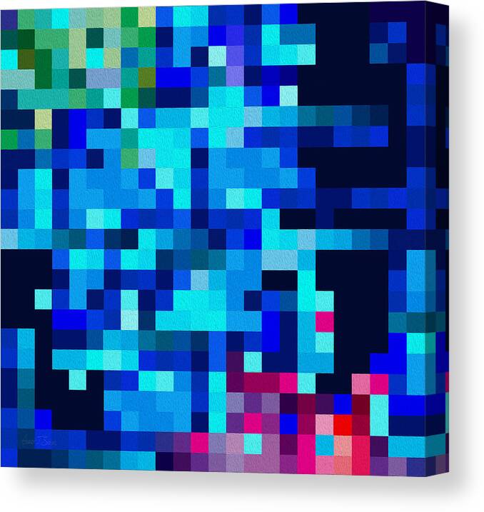 Square Canvas Print featuring the digital art Square Blue Sky by Robert J Sadler