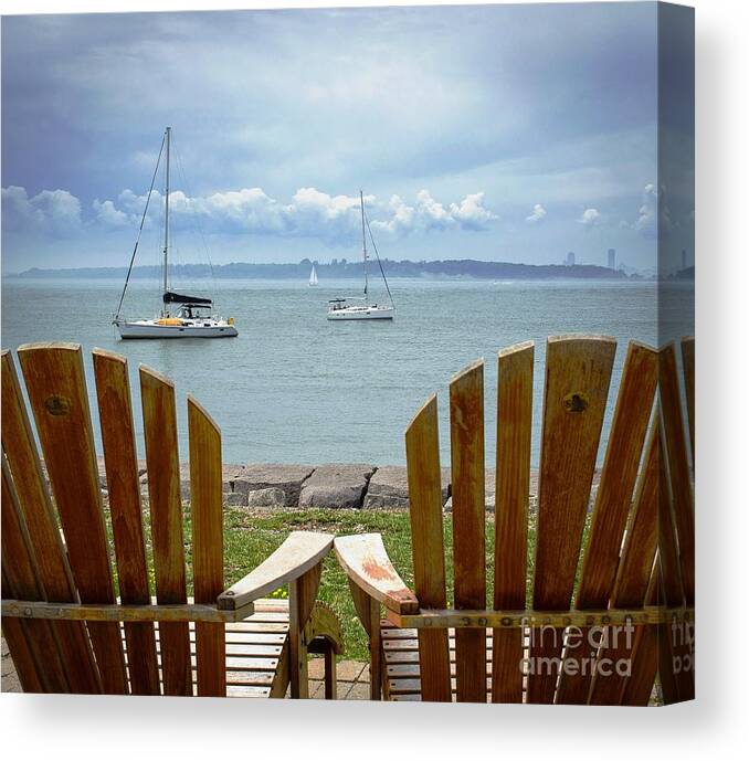Shore Canvas Print featuring the photograph Storm coming by Mike Ste Marie