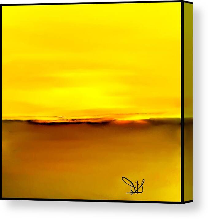 Fineartamerica.com Canvas Print featuring the painting Sunset over Landscape #2 by Diane Strain