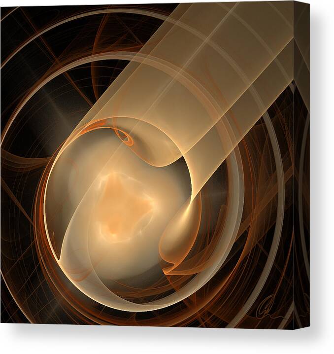 Abstract Canvas Print featuring the digital art Swirl Abstract in Brown by Chris Thomas