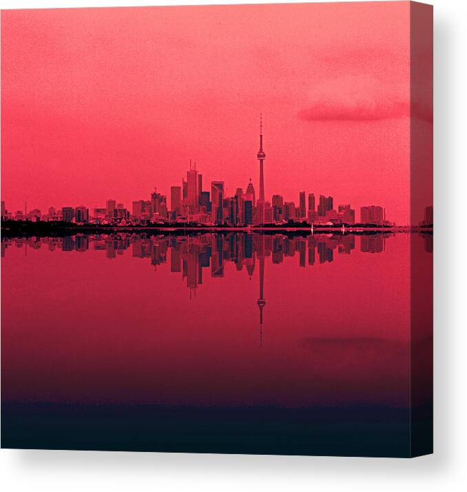 Toronto Canvas Print featuring the photograph Toronto with a twist by John Stuart Webbstock
