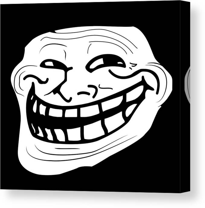 Official Meme Troll face Meme Canvas Print by Art