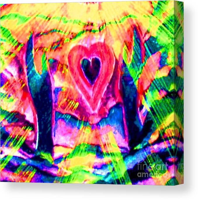 Heart Canvas Print featuring the painting We Love You Lord by Hazel Holland