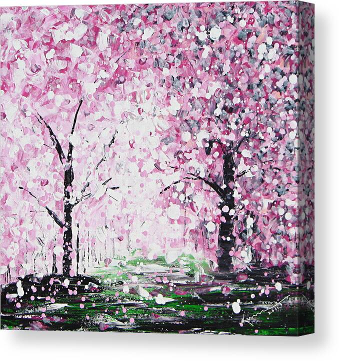 Spring Canvas Print featuring the painting Welcome Spring by Kume Bryant