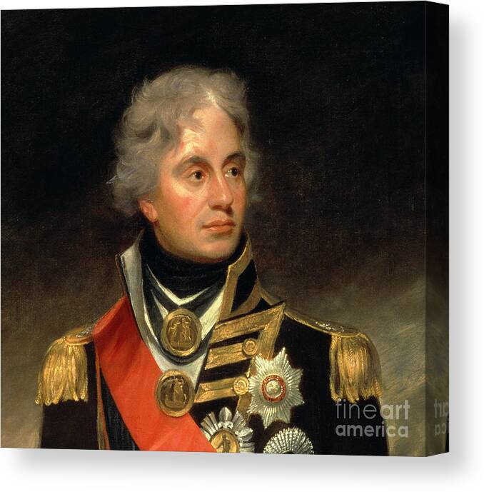 Nelson Canvas Print featuring the painting Horatio Viscount Nelson by William Beechey