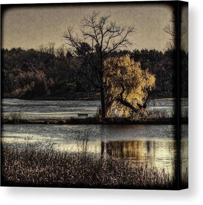 Lake Canvas Print featuring the photograph A Place To Think by Thomas Young