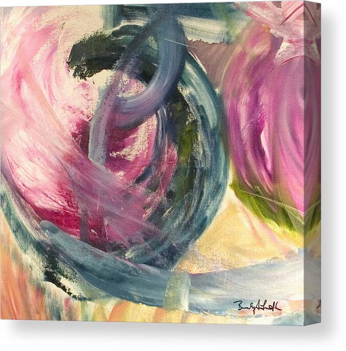 Abstract Canvas Print featuring the painting Adams Motion by Beverly Smith