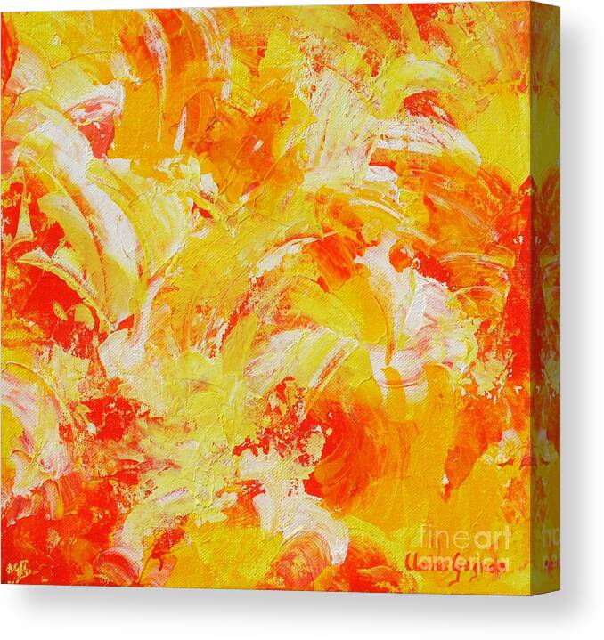 Abstract Canvas Print featuring the painting Delicious by Claire Gagnon