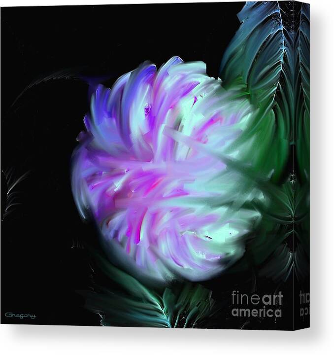 Painting Canvas Print featuring the painting Night Flower by Greg Moores