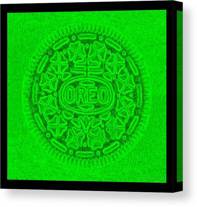 Oreo Canvas Print featuring the photograph OREO in GREEN by Rob Hans