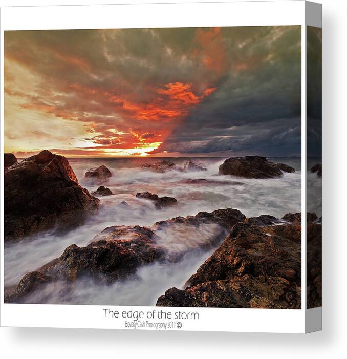 Seascape Canvas Print featuring the photograph The edge of the storm by B Cash