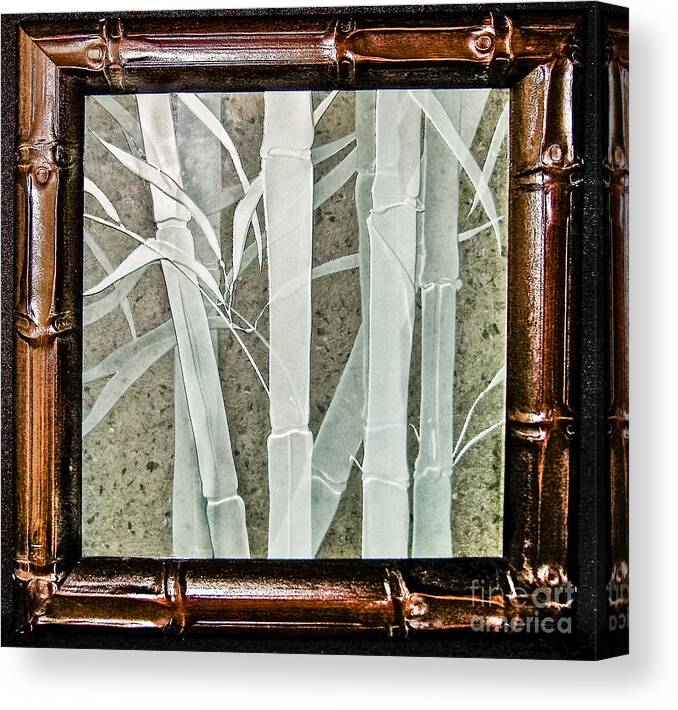 Bamboo Canvas Print featuring the glass art Bamboo #1 by Alone Larsen
