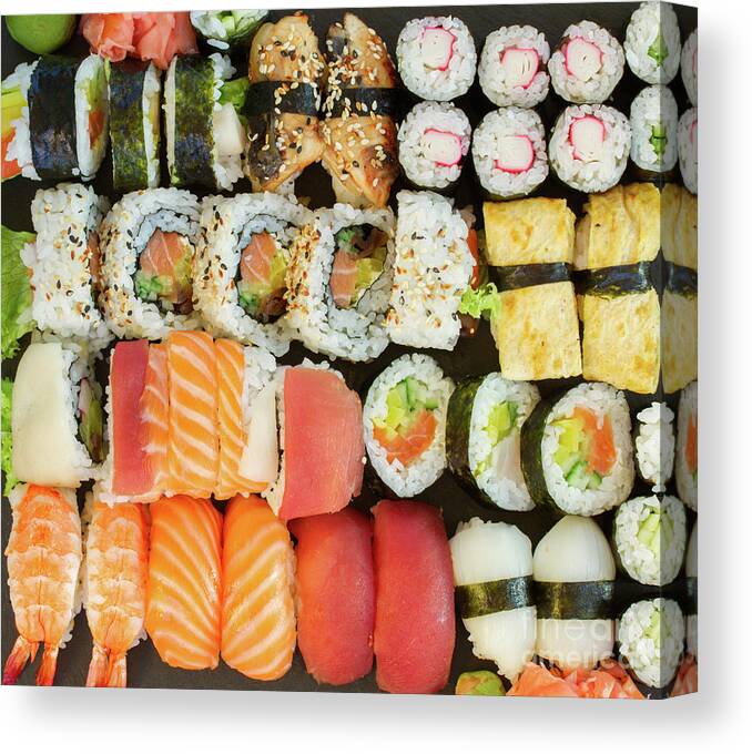 Sushi Canvas Print featuring the photograph Sushi #2 by Anastasy Yarmolovich