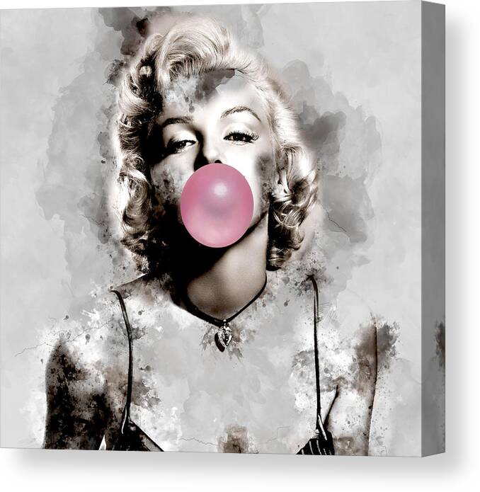 Marilyn Monroe Canvas Print featuring the mixed media Marilyn Monroe #15 by Marvin Blaine