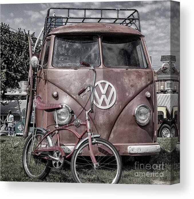 Cars Canvas Print featuring the photograph 1958 Volkswagen by Steven Digman