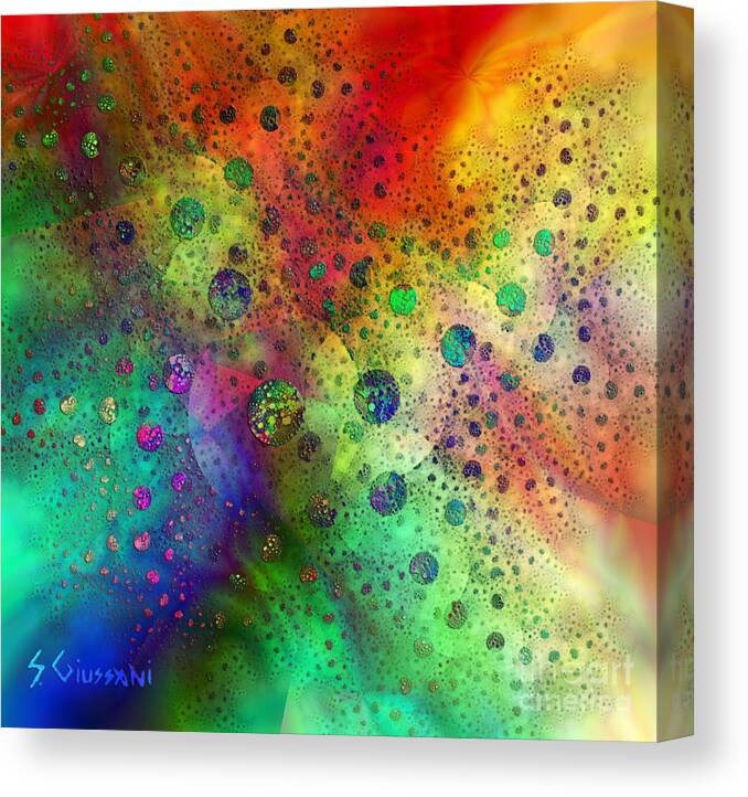 Abstract Canvas Print featuring the digital art 211-Count the dots by Silvia Giussani