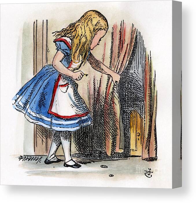 1865 Canvas Print featuring the painting Alice In Wonderland #26 by Granger