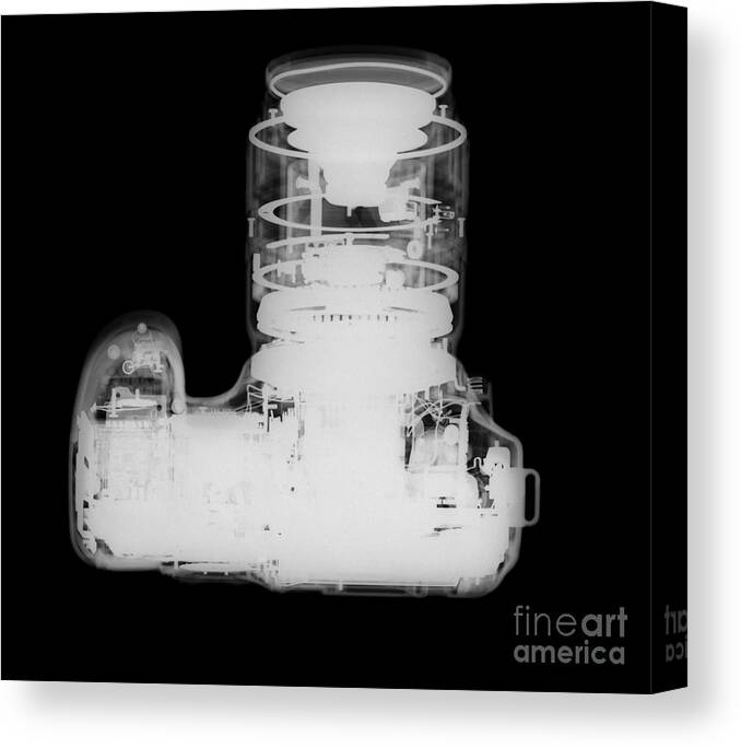 Radiograph Canvas Print featuring the photograph Digital Camera X-ray #3 by Ted Kinsman
